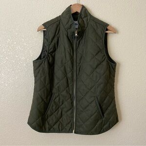 Old Navy Dark Olive Green Quilted Vest